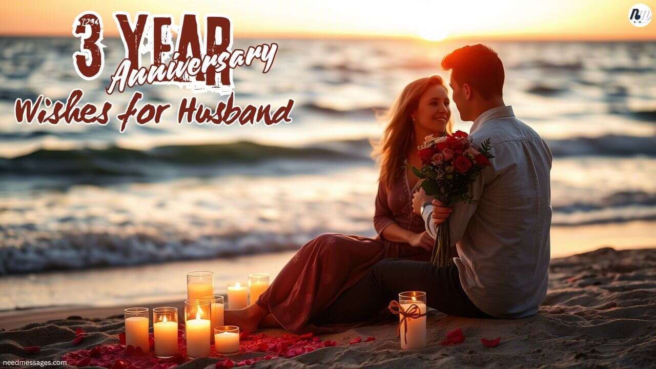 3 Year Anniversary Wishes for Husband