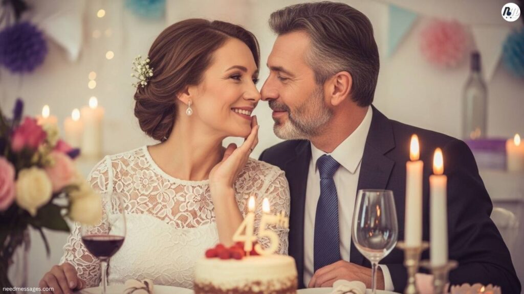 Sweet 45th Wedding Anniversary Quotes for Wife