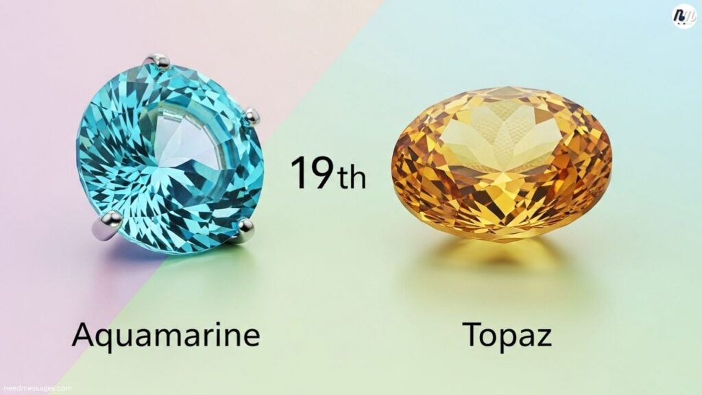 The Gemstone of the 19th Anniversary: Aquamarine or Topaz